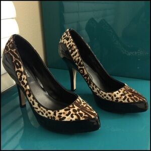 𝅺WHBM Leopard Haircalf Pump